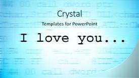  Presentation with cyber - PPT theme featuring porgram - cyber love i love you background and a cool aqua colored foreground