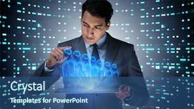  Presentation with diagnostics - Presentation design enhanced with cyber medicine - futuristic remote diagnostics concept background and a  colored foreground