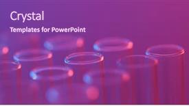  Presentation with test tubes - Beautiful presentation theme featuring cyber medicine - laboratory test tubes backdrop and a violet colored foreground