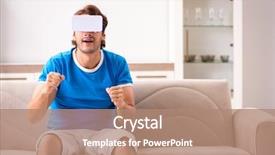  Presentation with special education young adult man - Amazing slides having cyber medicine - leg injured young man backdrop and a coral colored foreground