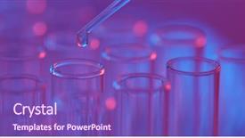  Presentation with pipette - Colorful presentation theme enhanced with cyber medicine - pipette and test tube backdrop and a violet colored foreground