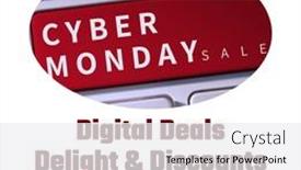  Presentation with digital image - Theme with cyber-monday-sale-digital-deals and a white colored foreground