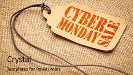  Presentation with cyber - Presentation theme enhanced with cyber monday sale sign background and a coral colored foreground