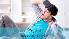  Presentation with man heart attact hand hold - Amazing presentation design having cyber physical - man with hand injury wearing backdrop and a cyan colored foreground