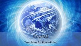  Presentation with blue abstract - Theme with cyber planet earth - abstract blue background background and a light blue colored foreground