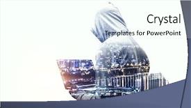  Presentation with hacker - Audience pleasing slide set consisting of cyber risks - hacker man steal information backdrop and a cool aqua colored foreground