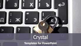  Presentation with cyber safety - Slides with cyber safety concept - lock background and a gray colored foreground