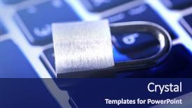  Presentation with cyber safety - Slides having cyber safety concept - lock background and a navy blue colored foreground