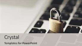  Presentation with cyber safety - Audience pleasing slide deck consisting of cyber safety concept - lock backdrop and a light gray colored foreground