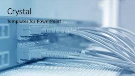  Presentation with internet communication - Beautiful slide deck featuring cyber security - communication and internet network server backdrop and a light blue colored foreground