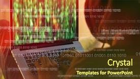  Presentation with computer hacker - Colorful PPT layouts enhanced with cyber security - computer hacker concept backdrop and a tawny brown colored foreground