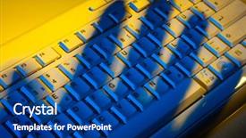  Presentation with cyber security - PPT layouts having cyber security - computer keyboard and the shadow background and a ocean colored foreground