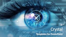  Presentation with cyber security - Presentation theme with cyber security - scanning for personality identification background and a teal colored foreground