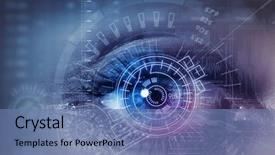  Presentation with personality - Audience pleasing slide deck consisting of cyber security - scanning for personality identification backdrop and a teal colored foreground