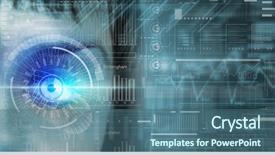  Presentation with personality - Slide set featuring cyber security - scanning for personality identification background and a ocean colored foreground