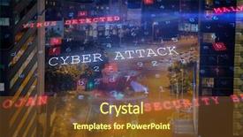  Presentation with building security - PPT layouts enhanced with cyber security - virus background against illuminated road background and a tawny brown colored foreground