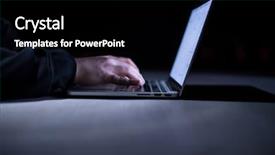  Presentation with computer hacker - Audience pleasing PPT theme consisting of cyber security - young talented hacker using laptop backdrop and a black colored foreground