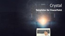  Presentation with cyber security - Presentation consisting of cyber-security-concept-mixed-media background and a dark gray colored foreground