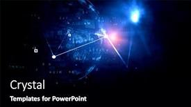  Presentation with cyber security - PPT theme featuring cyber-security-concept-mixed-media background and a black colored foreground