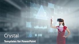  Presentation with cyber security - Slide deck having cyber-security-concept-mixed-media background and a ocean colored foreground