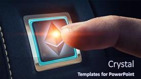  Presentation with cyber security - Presentation design having cyber-security-concept-mixed-media background and a wine colored foreground