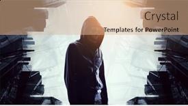  Presentation with cyber security - Presentation theme having cyber-security-concept-mixed-media background and a coral colored foreground