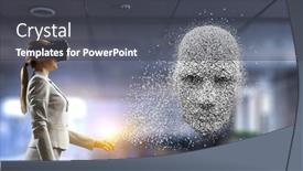  Presentation with cyber security - Slide deck featuring cyber-security-concept-mixed-media background and a dark gray colored foreground