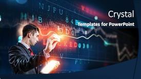  Presentation with cyber security - Theme consisting of cyber-security-concept-mixed-media background and a navy blue colored foreground