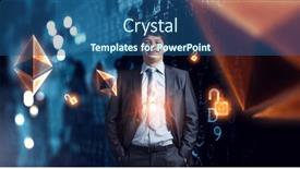  Presentation with cyber - PPT theme with cyber-security-concept-mixed-media background and a ocean colored foreground