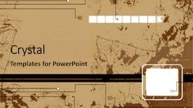  Presentation with cyber - Presentation theme featuring cyber space - sci-fi grunge background background and a coral colored foreground