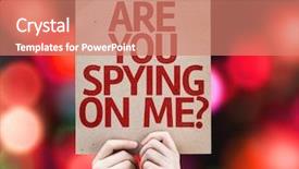  Presentation with cyber stalking - Presentation featuring cyber stalking - are you spying on me background and a coral colored foreground