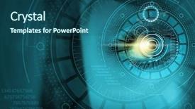  Presentation with personality - Beautiful theme featuring cyber technology - scanning for personality identification backdrop and a ocean colored foreground