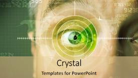  Presentation with target - Slide deck having modern man with cyber technology background and a lemonade colored foreground