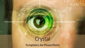  Presentation with medical technology - Audience pleasing PPT theme consisting of medical sensor - modern man with cyber technology backdrop and a yellow colored foreground