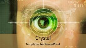  Presentation with cyber - Presentation theme featuring test grid - modern man with cyber technology background and a yellow colored foreground