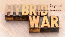  Presentation with cyber war - Cool new PPT layouts with cyber warfare - hybrid war word abstract backdrop and a lemonade colored foreground