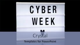  Presentation with cyber - Presentation theme consisting of lightbox with text on black background and a light blue colored foreground