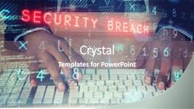  Presentation with computer hacker - Audience pleasing PPT theme consisting of cyber wellness - hacker using computer keyboard backdrop and a gray colored foreground