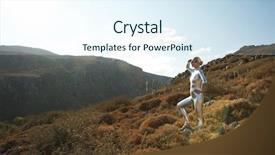 Presentation with cyber - Theme with cyber woman in the mountains background and a  colored foreground