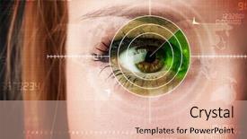  Presentation with target - Audience pleasing PPT layouts consisting of cyber woman with modern military backdrop and a lemonade colored foreground