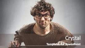  Presentation with kids video game addiction - Colorful presentation design enhanced with cyberbullying - young concentrated man playing video backdrop and a tawny brown colored foreground