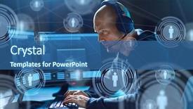  Presentation with hacking - Slide deck consisting of cybercrime hacking and technology concept background and a ocean colored foreground