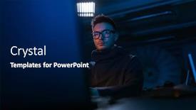 Presentation with hacking - Presentation theme with cybercrime-hacking-and-technology-concept background and a  colored foreground