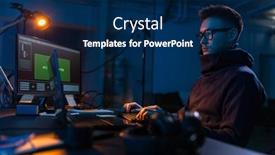  Presentation with computer virus - PPT theme featuring cybercrime-hacking-and-technology-concept background and a  colored foreground