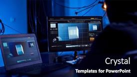  Presentation with computer hacking - PPT theme consisting of cybercrime-hacking-and-technology-concept background and a black colored foreground