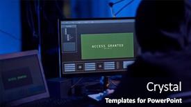  Presentation with computer hacking - PPT layouts having cybercrime-hacking-and-technology-concept background and a wine colored foreground