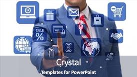  Presentation with trading online - Amazing theme having cybersecurity - businessman in online trading backdrop and a  colored foreground