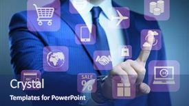  Presentation with trading online - Audience pleasing slide deck consisting of cybersecurity - businessman in online trading backdrop and a  colored foreground