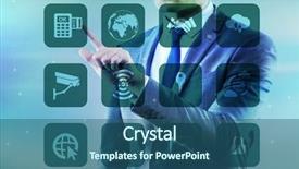  Presentation with trading online - Cool new PPT layouts with cybersecurity - businessman in online trading backdrop and a  colored foreground