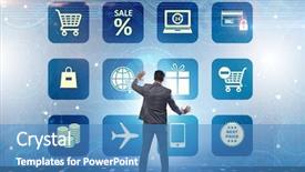  Presentation with trading online - Amazing presentation having cybersecurity - businessman in online trading backdrop and a teal colored foreground